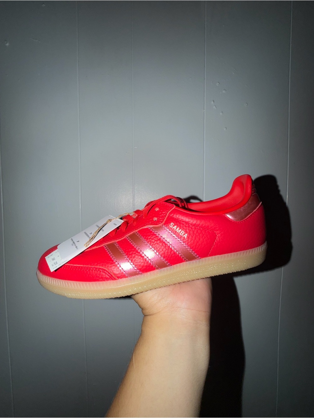 Women Brand new adidas Samba OG J Sneakers in Red leather Size 6